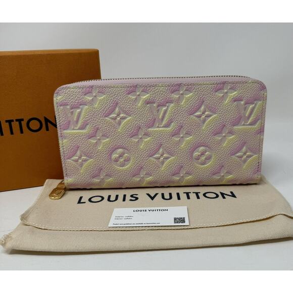Louis Vuitton Stardust Zippy Wallet Pink/Yellow Shimmer Effect M81299 FRANCE NEW - Picture 2 of 10